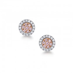 Blush Pink Argyle Diamond Earrings 